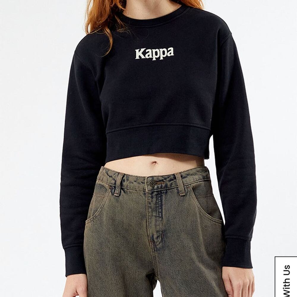 Kappa Authentic Ambilobe 2 Cropped Sweatshirt Black Women’s Small